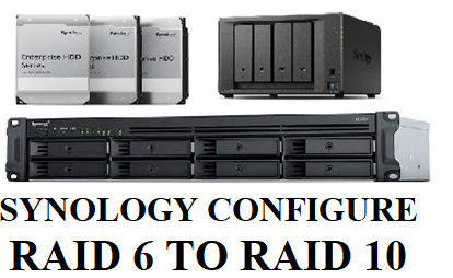 SYNOLOGY CONFIGURE RAID 6 TO  RAID 10